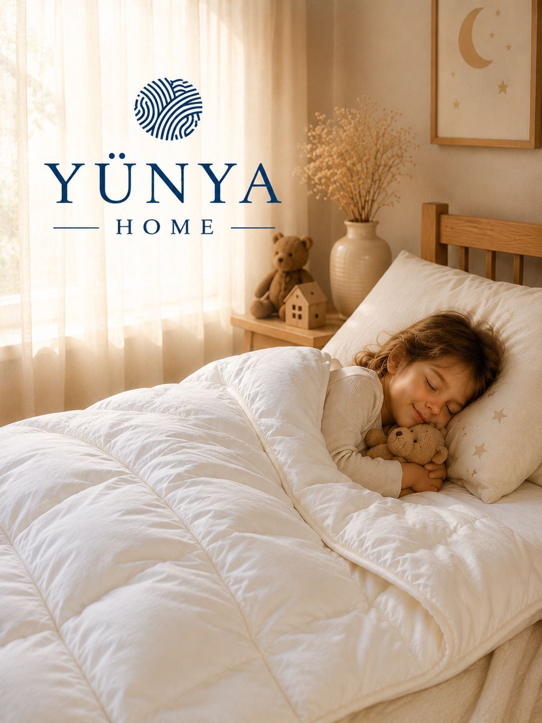 %100 YÜN Çocuk Yorgan (95×145) | Doğal ve Nefes Alan Premium Çocuk Yorganı